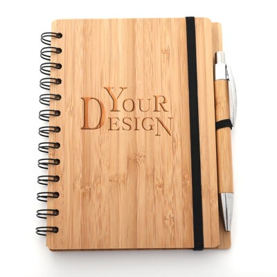 BAMBOO SPIRAL NOTE BOOK with Ball Pen Pen