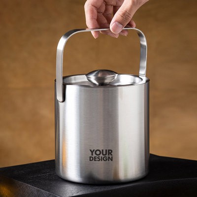 Picture of STAINLESS STEEL METAL ICE BUCKET with Handle