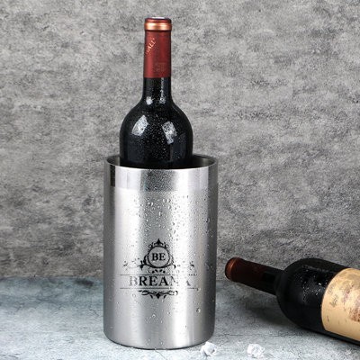 Picture of STAINLESS STEEL METAL WINE BOTTLE COOLER BUCKET
