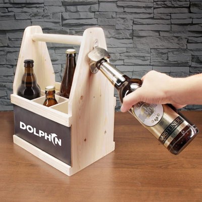 WOOD BEER CADDY