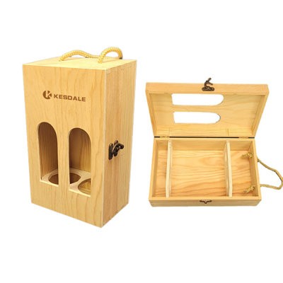 CUSTOM DOUBLE BOTTLE WOOD WINE BOX