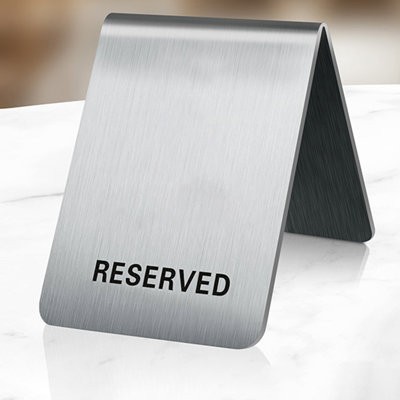 Picture of STAINLESS STEEL METAL TABLE TENT SIGN