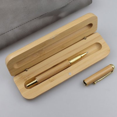 NATURAL BAMBOO BALL PEN PEN GIFT SET