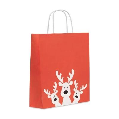 Picture of CUSTOM PRINTED CHRISTMAS GIFT PAPER BAG MEDIUM