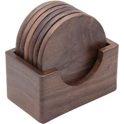 Picture of WALNUT CHERRY WOOD COASTER