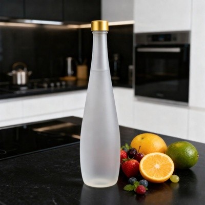 Picture of EMPTY FROSTED PLASTIC BOTTLE