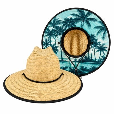 Picture of CUSTOM PRINTED SUMMER SURFING LIFEGUARD STRAW SOMBRERO BEACH