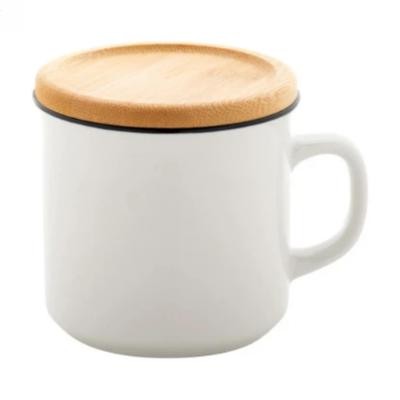 Picture of CYBELE PORCELAIN MUG 320ML with Wood Lid