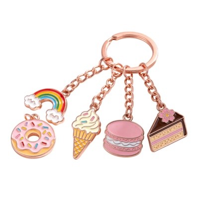 Picture of DESSERT ENAMEL METAL KEYRING CHAIN
