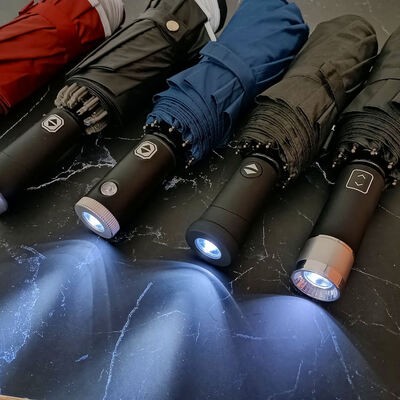 Picture of 3-FOLDING LED LIGHT HANDLE UMBRELLA