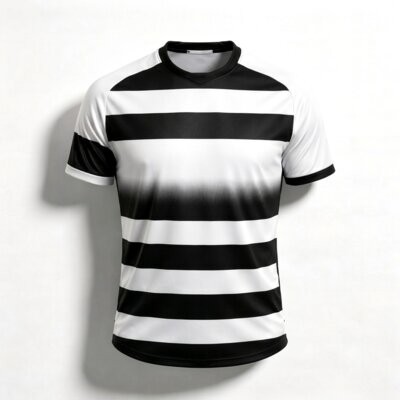 Picture of RETRO BLUE WHITE STRIPE FOOTBALL JERSEY