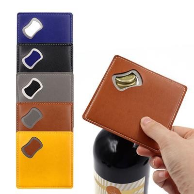 Picture of LEATHERETTE COASTER with Bottle Opener