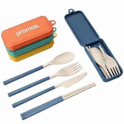 Picture of PORTABLE WHEAT STRAW CUTLERY SET