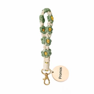 Picture of HANDMADE MACRAME FLOWER KEYRING CHAIN