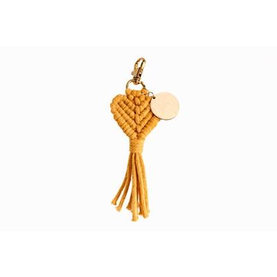 Picture of HEART SHAPE MACRAME KEYRING CHAIN