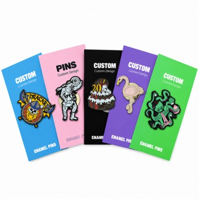 Picture of ENAMEL LAPEL PIN with Printed Backing Card